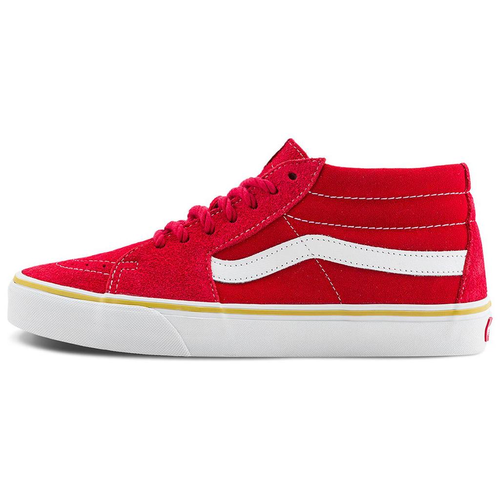 Vans Кеды для скейтборда SK8 MID Top Унисекс Красные Белые Кроссовки VN000BWEJV6