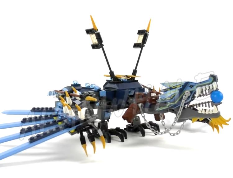 657pcs Shinobi Bule Lightning Dragon Battle Silver Helicopter Poseable Wings 79141 Building Block toys Compatible With Model