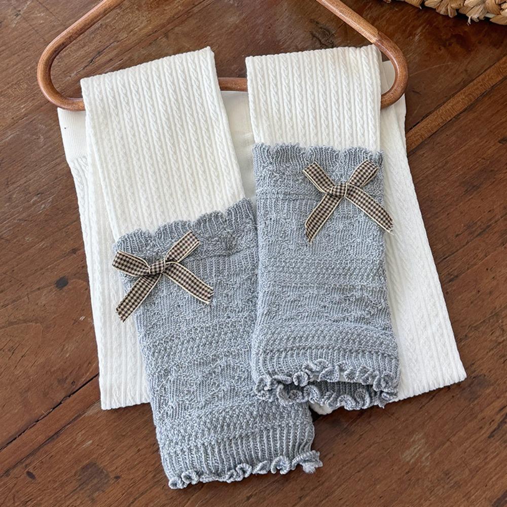 Tight-fitting Girls Bow Leggings Ruffled Kids Pantyhose For Girls 90-150cm Tall