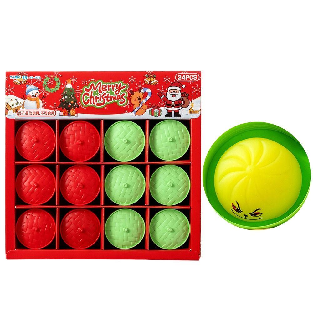 24pcs/set Soft Cute Mini Dumplings Squishy Christmas Fidget Sensory Toy Party Favors