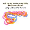 Portable Size Physical Stretch Resistance Band 7 Ring Pull Up Assist Band  Arm Exercise