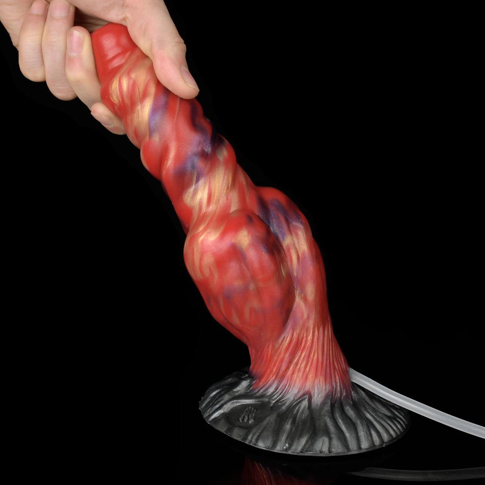 Ejectable Water Spray Dildo - Realistic Silicone Dog Penis Toy for Women, G-Spot Stimulation Adult Sex Toy with Squirt Function