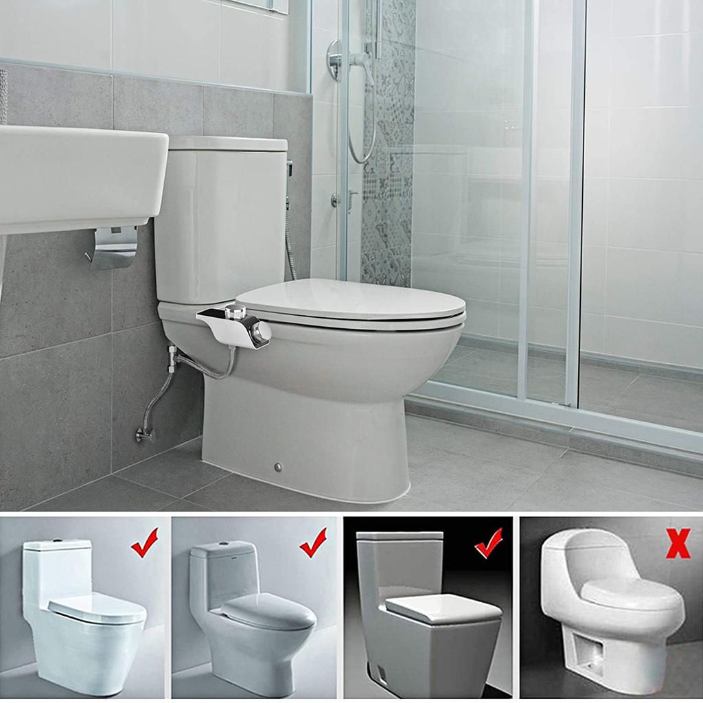 Bidet Toilet Seat Attachment Non-Electric Self-Cleaning Dual Nozzles Wash Hot Cold Mixer Water Lady Bathroom Accessories Sprayer Fuel Injectors 6