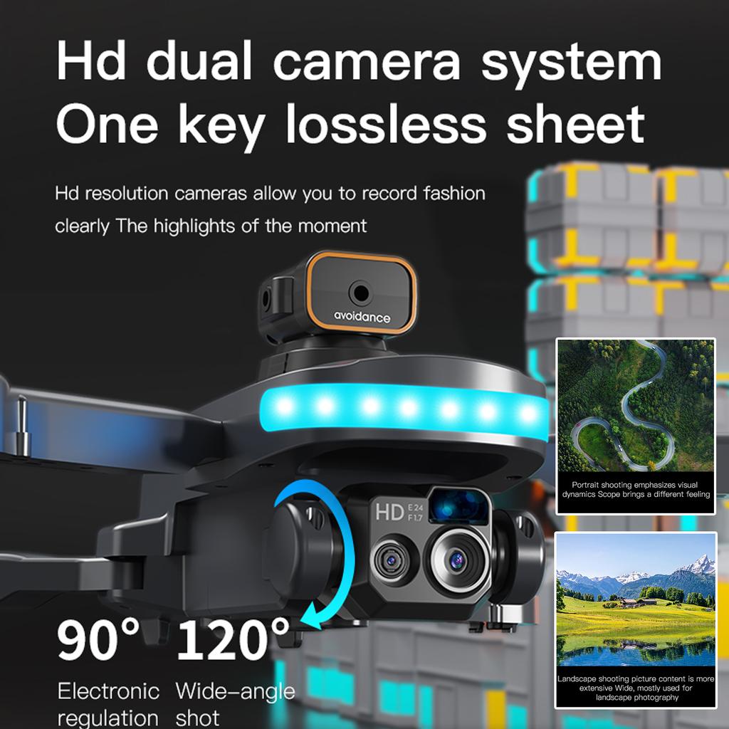 Дрон с дистанционным управлением и камерой 720P, двойная камера, предотвращение препятствий, оптический поток, дрон, Wi-Fi, FPV