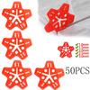 50Pcs Tile Leveling System Spacers Clips For Floor Wall Gap 1-3mm Construction Tool Red PE Plastic Reusable