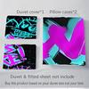3Pcs Graffiti Art Night Party Bedding Sets For All Sizes New 3D Printed Bed Cover Comforter Duvet Cover Pillowcase Bedroom Decoration