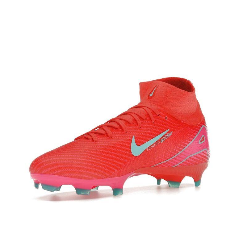Nike Кроссовки унисекс Zoom Mercurial Superfly 10 Pro FG Mad Energy Pack Красный Уголь-Сияние Аврора-Зеленый HF9433-800