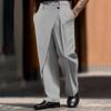 Мужские брюки от костюма с неровным кроем, прямые брюки с широкими штанинами, свободные брюки