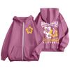 Women's Zip Up Hoodies Teen Girls  Flowers Printed Sweatshirt Clothing Casual Drawstring Jacket With Pockets