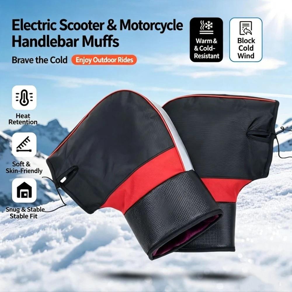 Waterproof Motorcycle Handlebar Gloves Windproof Motorbike Hand Cover Thicken Grip Muffs Cycling