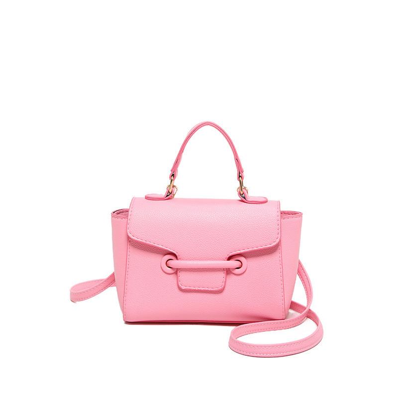 Solid Color Pu Crossbody Bag Women With Lock Closure Mobile Pocket Use Casual