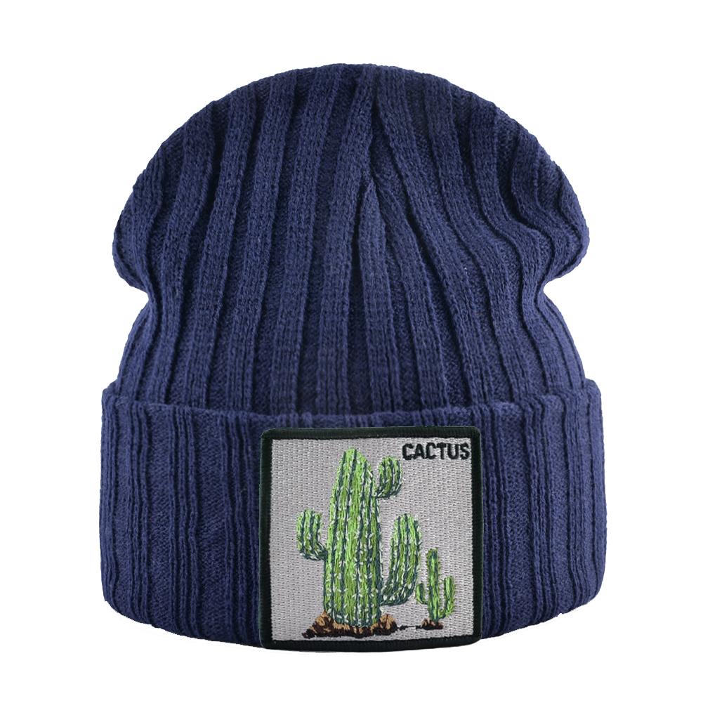 Hats For Knitted Fashion New Men Women Wolf Pattern Skullies Beanies Unisex Knitting Streetwear Hip Hop Bonnet Caps Kpop Gorras