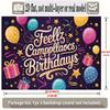 Happy Birthday Golden & Gold Design, 1pc Polyester Party Backdrop Banner, Photo Booth Background, Wall Decor