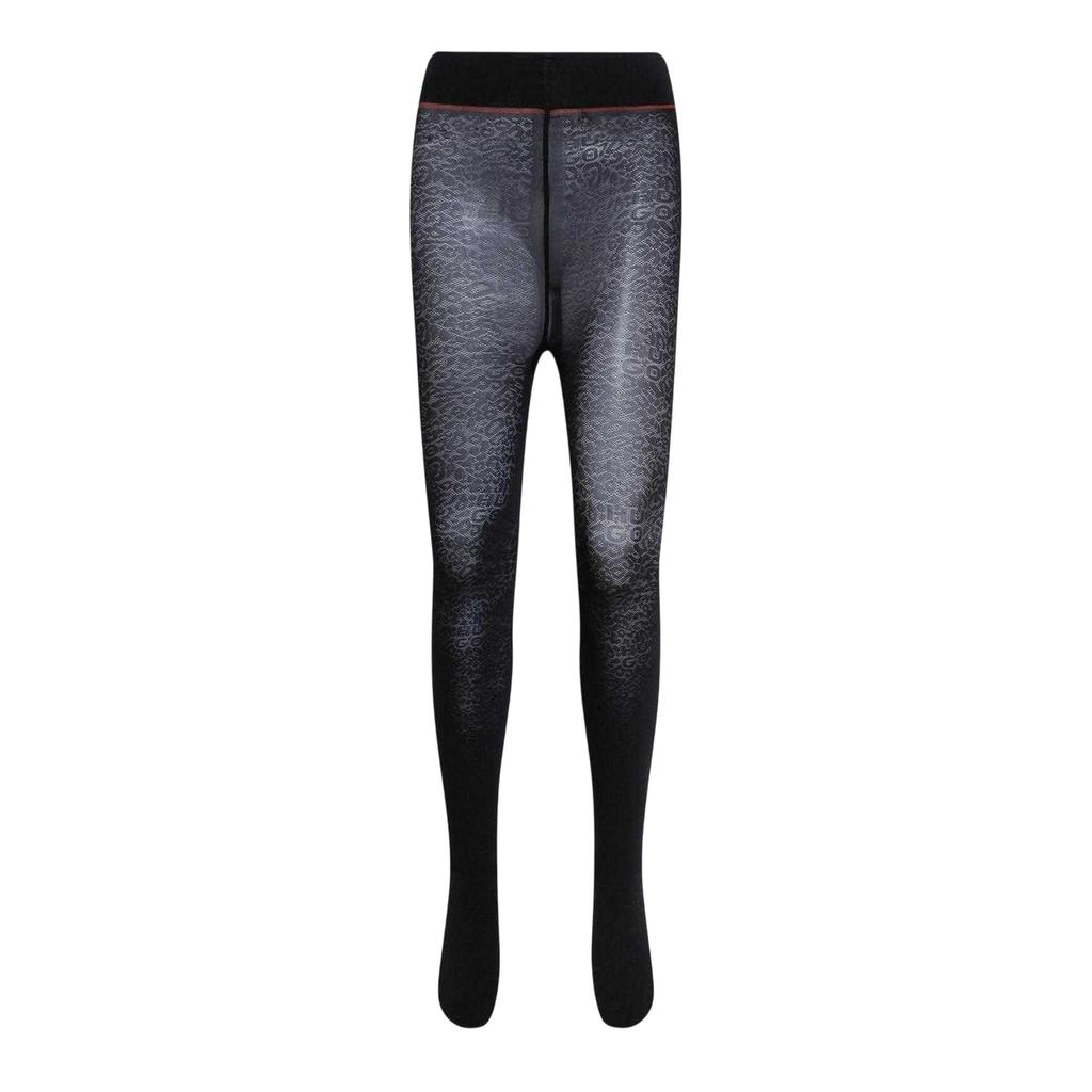 Hugo Womens/Ladies Logo Leopard Print Tights