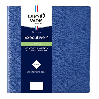 QUOVADIS Executive 4/Ежедневник Anpara (Начиная с апреля 2025 года) (Еженедельный вертикальный, квадратный размер, 16x16см) Blue Ocean QUOVADIS qv66201bl