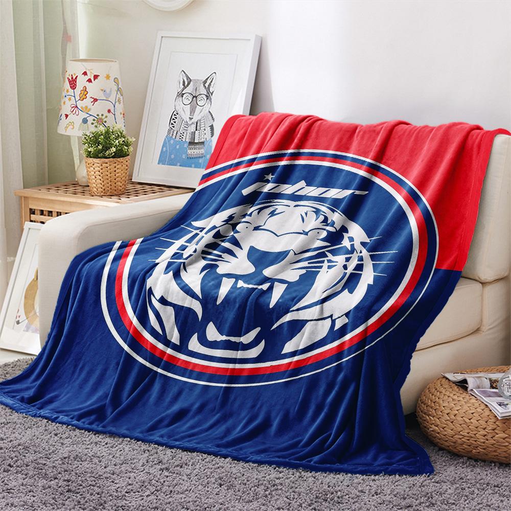 Johor Darul Ta'zim FC Print Flannel Blanket, High quality Comfortable for All Seasons, Home Decor, Warmth and Comfort