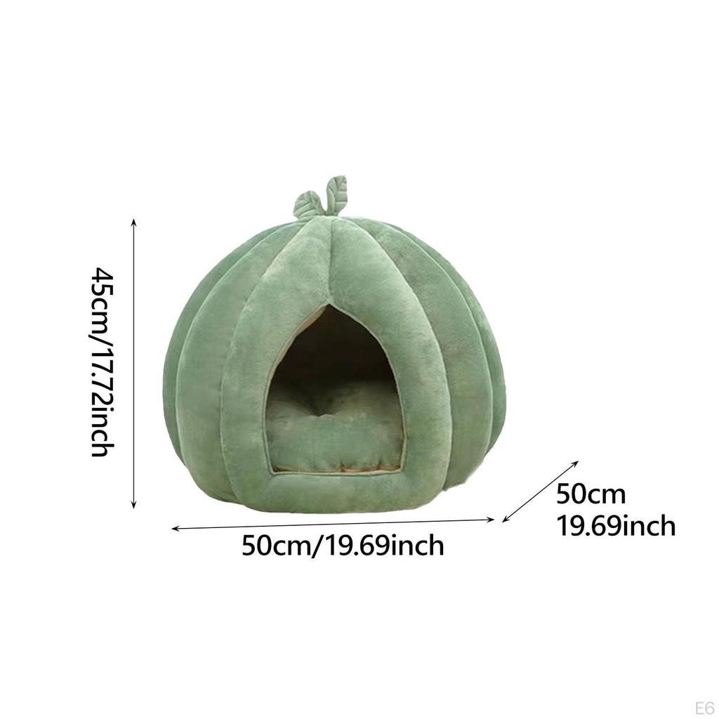 Закрытое гнездо для кошек для домашних животных, дизайн в виде тыквы, съемная палатка для котят и собак