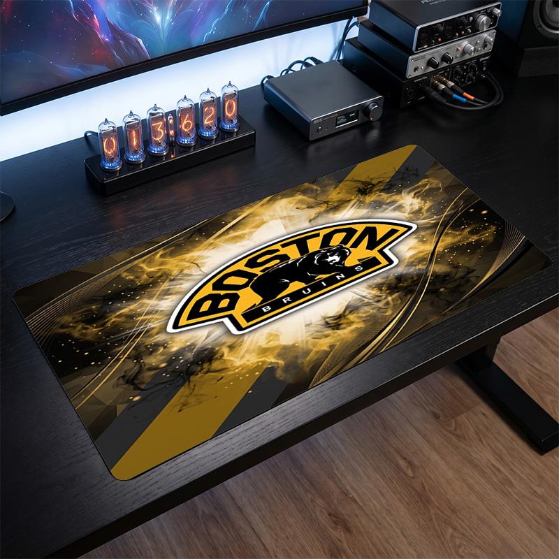 Коврик для мыши с узором Boston Bruins Анти?Нескользящий резиновый коврик для стола для игр, работы, украшение рабочего стола