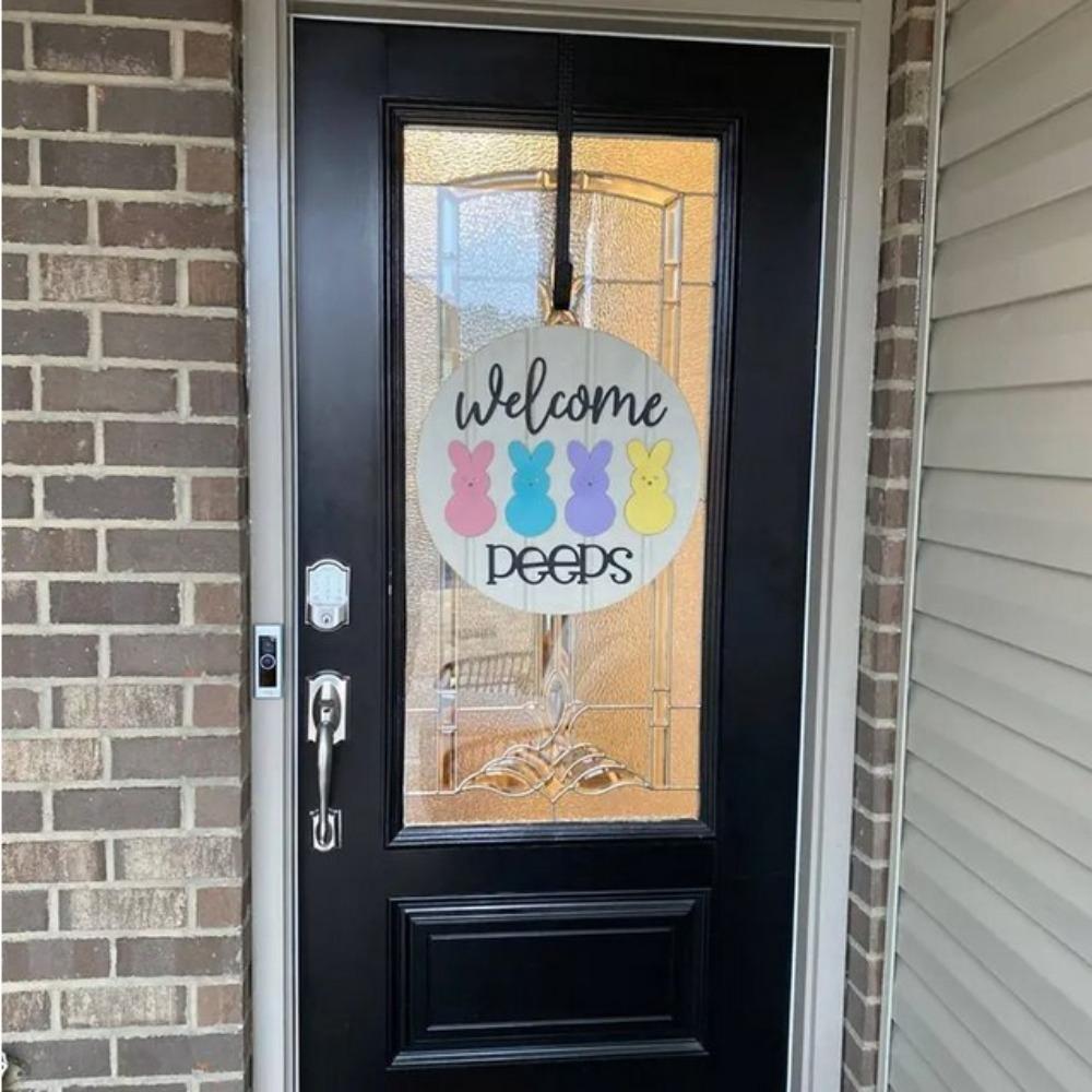 Pendant Welcome Door Sign Decorations Door Plaque Decoration Practical Hanging Easter Bunny Egg