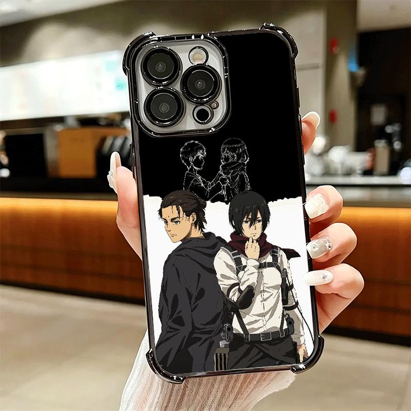 A-Атака Титанов Микаса Покрытие Чехол для Телефона Для Iphone 16 17 Pro Max Air 16E 14 15 Plus 12 13 Mini Противоударный Чехол с Подушкой Безопасности