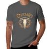 Винтажная одежда Одежда в стиле хиппи Мужские футболки The Outlaws Южно-роковая группа Горячая распродажа Черная футболка Оверсайз Мужская одежда