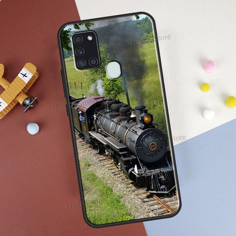 Классический чехол с паровозом и железной дорогой для Samsung A32 A12 A52 A72 A21S A20e A11 A31 A51 A71 A02 A20 S A30 A40 A50 A70 Coque