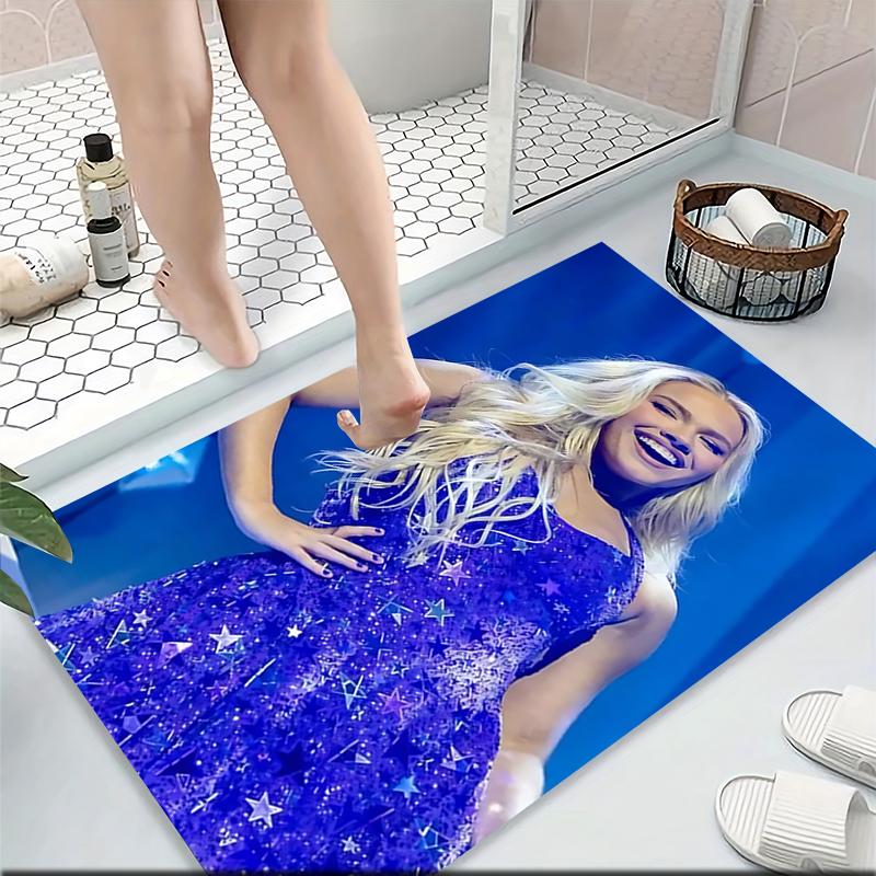 Blue Dress Stars Performance Carpet Rug Soft Washable Antislip Home Living Room Sofa Mats Personalized Christmas Rug