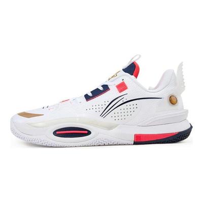 Баскетбольные кроссовки Li Ning All City 10 из ткани и кожи, удобные, нескользящие, износостойкие, низкие, мужские кроссовки, белые, ABAS009-24