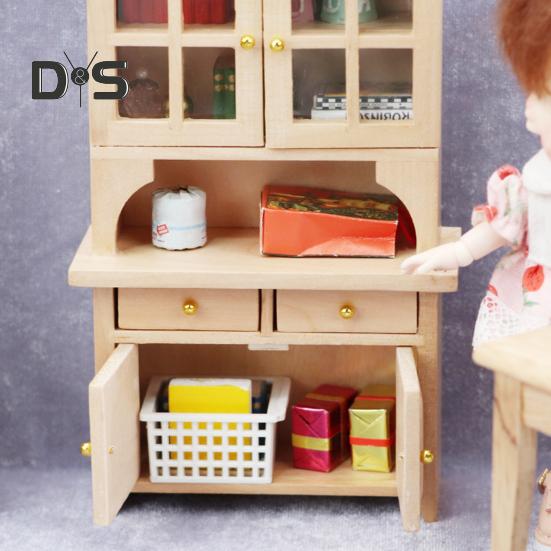 Кукольный домик книжный шкаф миниатюрный имитация книжного шкафа с ящиками многоярусный мини деревянный книжный шкаф для 1:Кукольный домик 12 масштаба