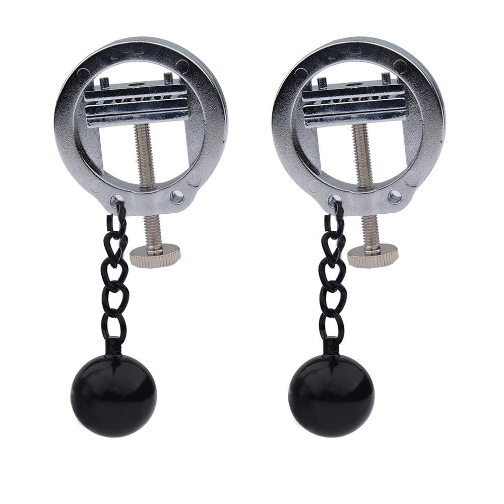 28 Kinds SM Women's Stainless Steel Breast Clip Nipple Clamps Gravity Ball Weight Pendant Traction Stimulator Adult Toys 18