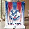 Custom Text Flannel Throw Blanket, Lightweight Cozy Bed Sofa BlanketCrystal Palace