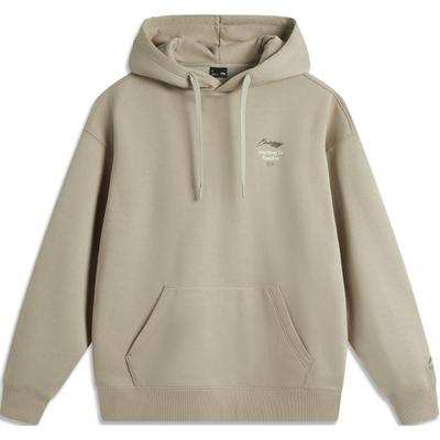 Li Ning Sports Lifestyle Series Антистатическая антибактериальная теплая флисовая удобная повседневная толстовка с капюшоном Мужские толстовки Li-Grass-Color AWDUA05-6