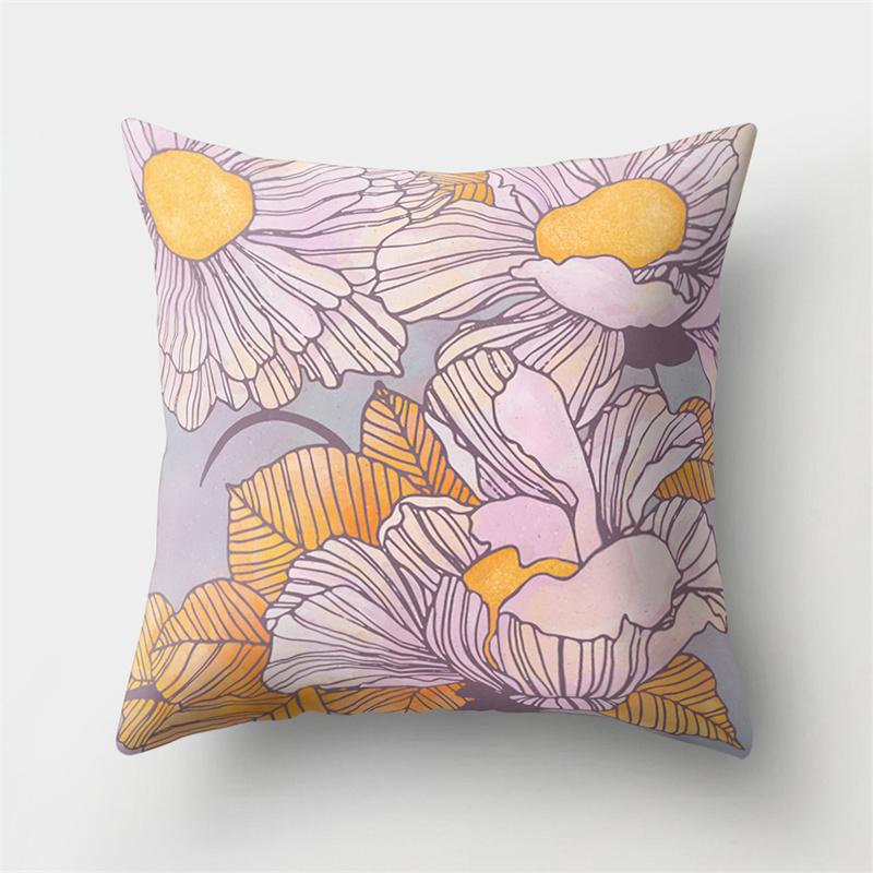 Зеленый лист, растение, цветок, квадратная наволочка для дома, гостиной, дивана, спальни, декоративная поясная подушка, наволочка