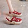 Fashion Trendy Baotou Sandals 2024 Summer New Hollow Leisure Breathable Versatile Comfortable Thick Sole Anti Slip Women's Shoes Traf