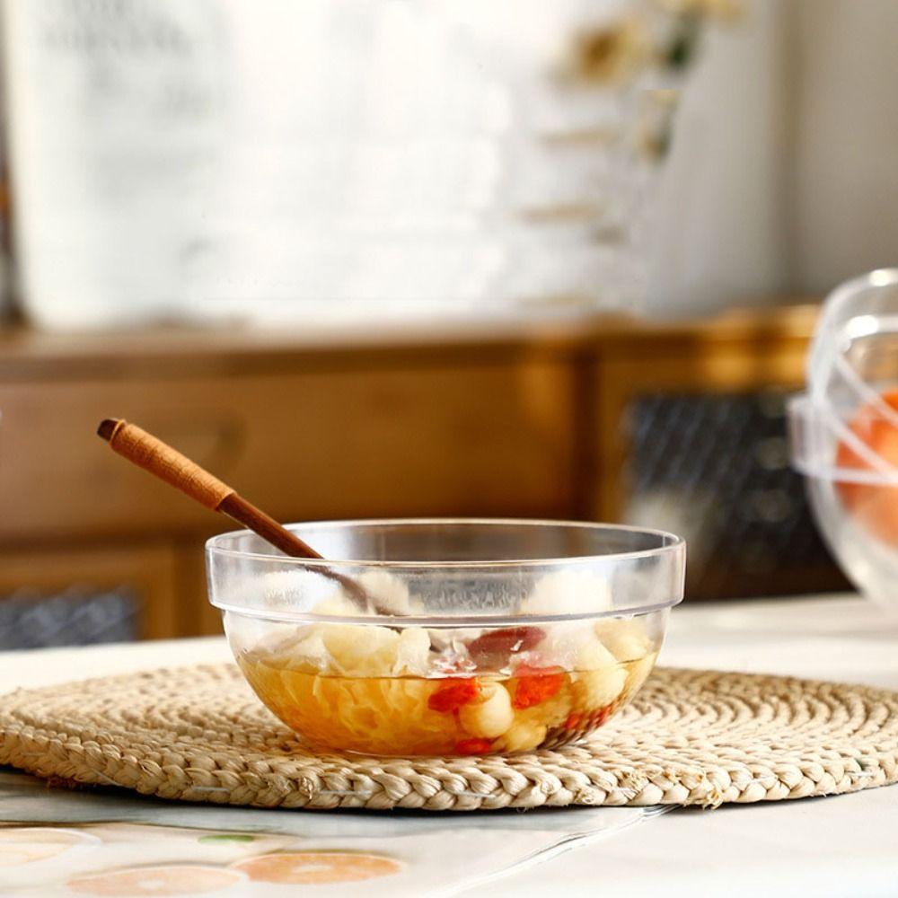 Большая емкость для десерта, толстая фруктовая чаша, многоцелевая акриловая салатница, кухонная