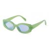 Laurinny Trend New Green Rectangle Sunglasses Women Brand Designer Retro Blue Oval Frame Shades Sun Glasses Female Lens Uv400