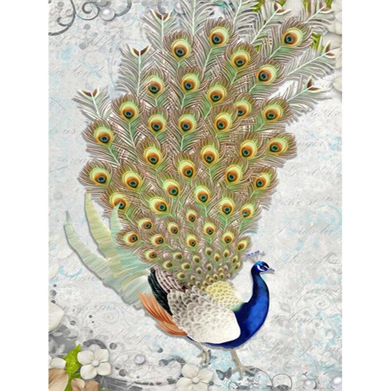 Новый 5D DIY алмазная живопись Павлин Алмазная вышивка цветок животное вышивка крестиком полная квадратная круглая дрель ремесла домашний декор подарок