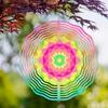 10-Inch Vibrant Metal Wind Spinner with 360° Hanging Hook – Colorful Geometric Design for Garden
