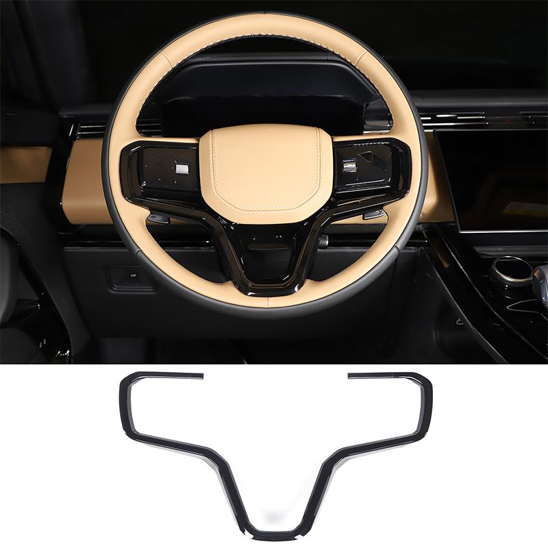 For Land Rover Range Rover Evoque Velar Sport 2025-2025 ABS Carbon fibre Car Steering Wheel Decorative Frame Sticker Accessories