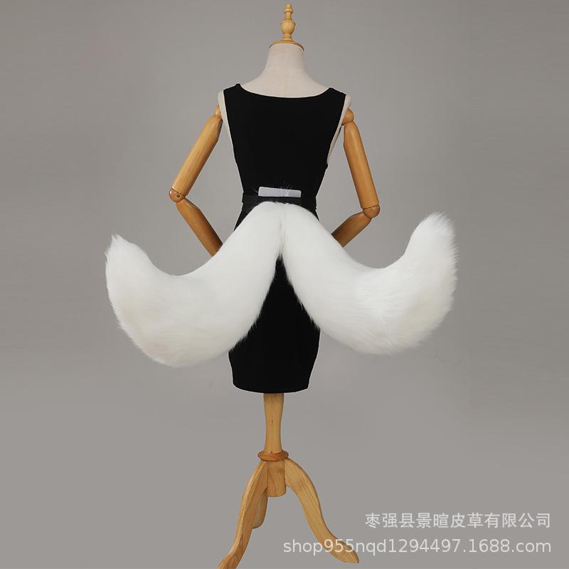 Плюшевый косплей-набор «Ореховые лисьи ушки и хвост» - Ручная работа, повязка на голову, реквизит для аниме-костюма