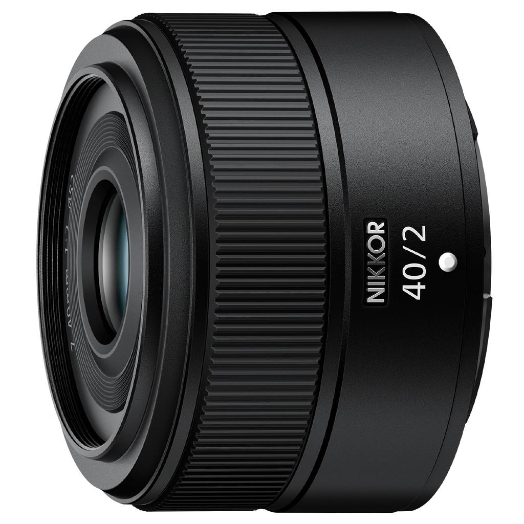 Nikon NIKKOR Z 40mm prime Z black f/2 lens, mount, full-frame compatible,