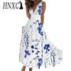 Women's Fashion Summer Spring Floral Print Sleeveless V-Neck Casual Dresses
