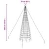LED Christmas Tree with Ground Spikes Blue 400 cm Iron
