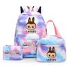 3Pcs/set  Printed Backpack with Lunch Bag Pencil Case Boy Girl Knapsack Teenage Student Large Capacity Colorful Bookbag