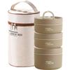 Portable Insulated Food Lunch Container Set With Thermal Lunch Box 3 Separate Stackable Lunch Container For Adult Kids