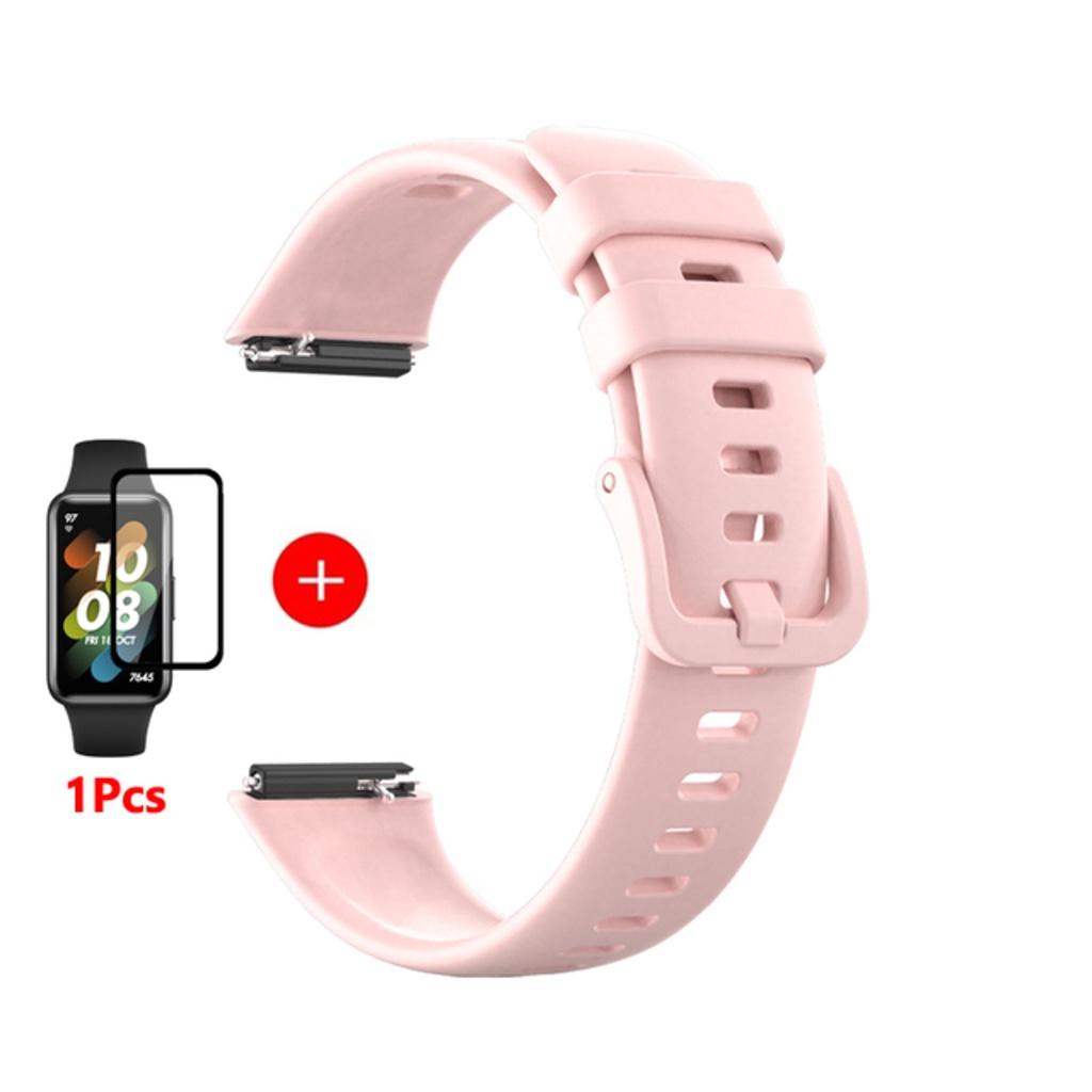 Силиконовый ремешок для Huawei Band 8 7 6/Honor Band 7 6, сменный браслет, ремень для браслета 8, защитная пленка для экрана