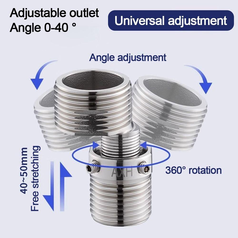 Stainless Steel Angled Curved Foot Lengthened Angle Adjustment Eccentric Screw Corner Thickened Wall Mounted