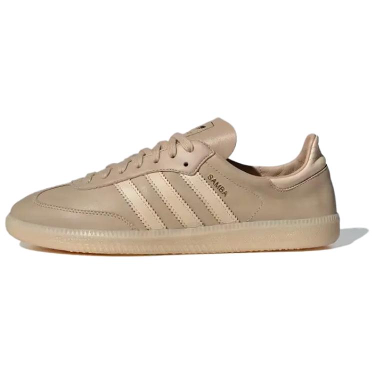 adidas Кроссовки Samba Decon Magic бежевые унисекс цвета загара, песочно-стратные, золотисто-металлические IH5382
