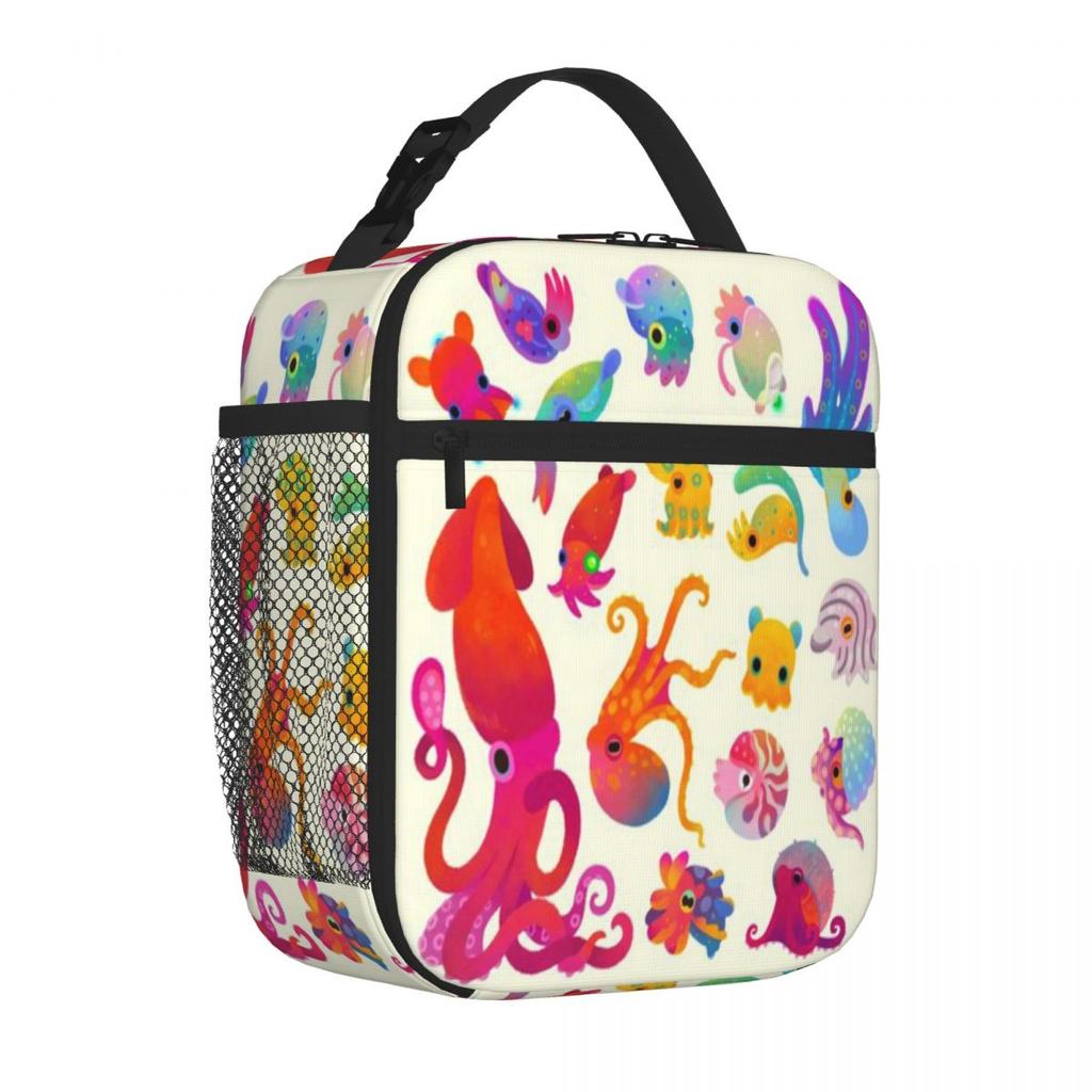 Bestselling Cephalopod - Pastel Kawaii Thermal Lunch Bag Preschool Lunch Insulated Snack Tote