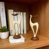Luxury Resin Reindeer Ornament Modern Abstract Line Art Tabletop Entryway Decoration Nordic-style minimalist deer ornament One-pair package
